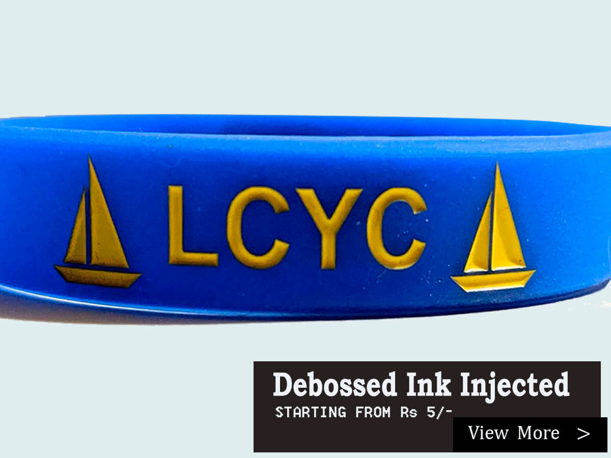 Debossed Ink Injected Wristbands
