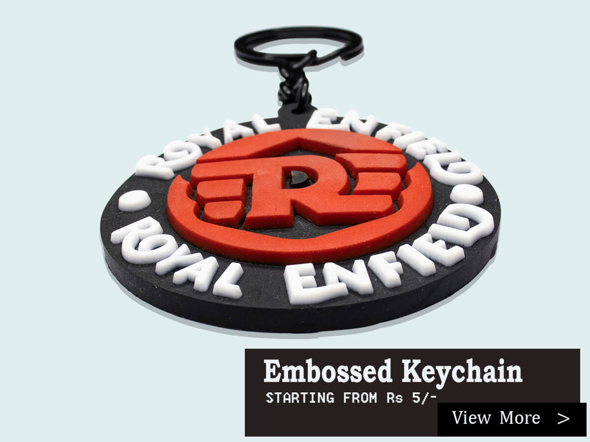 Embossed Silicone Keychains for Royal Enfield