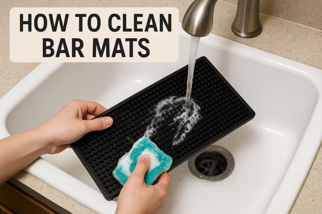 How to Clean Bar Mats